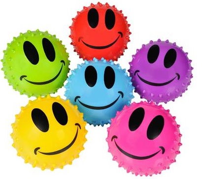 Smile Face Knobby Ball - 3''   SPECIAL $7.00
